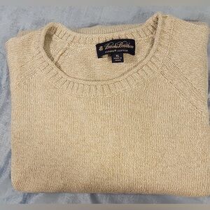 Brooks Brothers Men's Beige Crewneck Sweater
